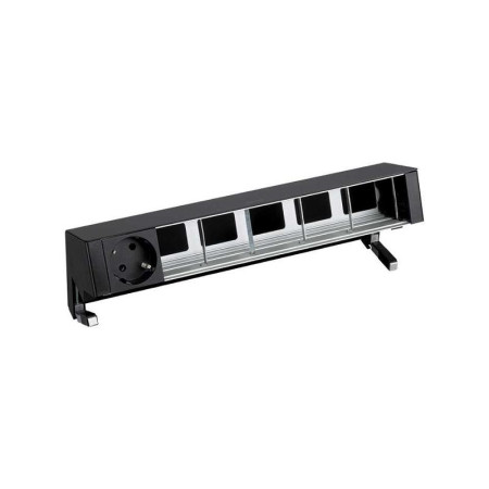 Simon S400 Настольный розеточный блок, 1х2P+E, 5 пустых модулей, черный, Simon 400