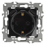 12-4109-06 Розетка 2P+E 16A-250В, штор. с 2xUSB 5В-3А, 12, чёрный (10/100/2000)