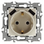 12-4109-04 Розетка 2P+E 16A-250В, штор. с 2xUSB 5В-3А, 12, шампань (10/100/2000)