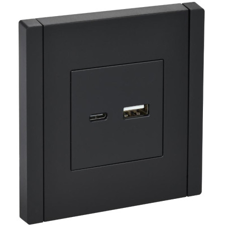 FORTE&PIANO Розетка USB A+C 18Вт FP151 черный