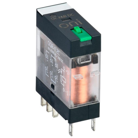 Реле общ. назнач. OGR-1 2C 24В DC с LED и тест. кнопкой ONI