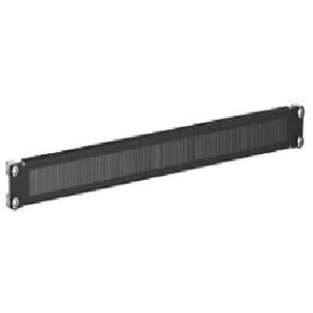 Кабельный ввод с щеточным буртиком 19", 1U, чёрный