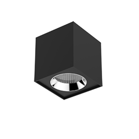Светодиодный светильник DL-02 Cube накладной 125х135 20 Вт 3000 K RAL9005 черный муар
