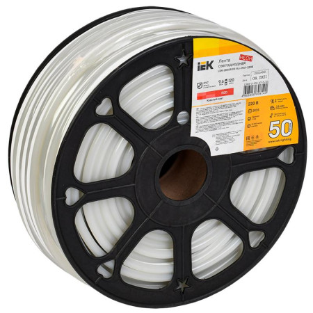 Лента светодиодная "неон" 50м LSR-2835R120-9,6-IP67-220В