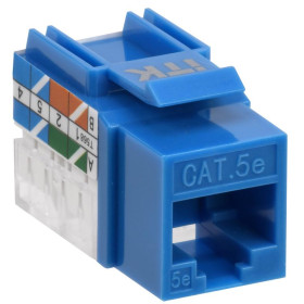 Модуль Keystone Jack кат.5E UTP 110 IDC 90град синий