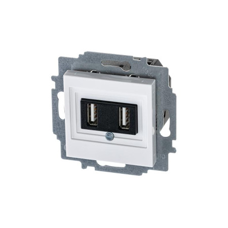 ABB Levit Белый USB зарядка 2-ая