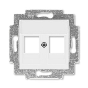 ABB Levit Белый Накладка с суппортом для информационных разъёмов