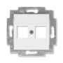 ABB Levit Белый Накладка с суппортом для информационных разъёмов