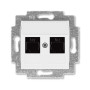ABB Levit Белый Розетка комп. 2-ая 2хRJ45 категория 5e