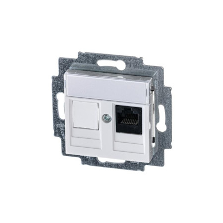 ABB Levit Белый Розетка комп. RJ45 категория 5e и заглушка