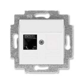 ABB Levit Белый Розетка комп. RJ45 категория 6 и заглушка