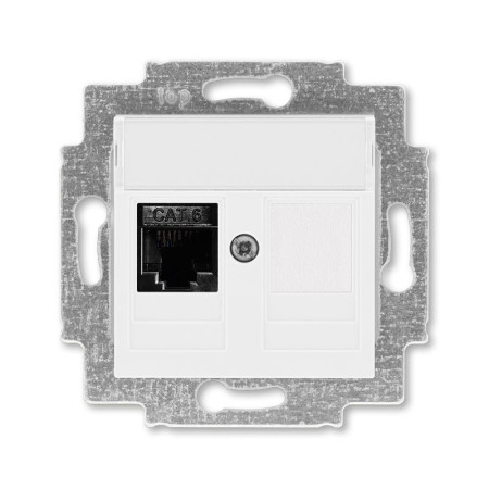 ABB Levit Белый Розетка комп. RJ45 категория 6 и заглушка