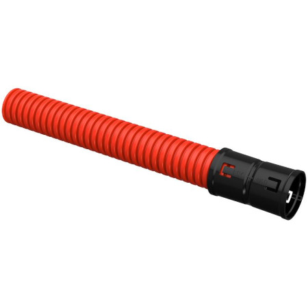 ELASTA Труба гофр. двустенная ПНД d40мм красная (25м)ELASTA