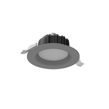 Cветильник светодиодный Downlight круглый встраиваемый 120*65 мм 11W 3000K IP54 RAL7045 серый муар