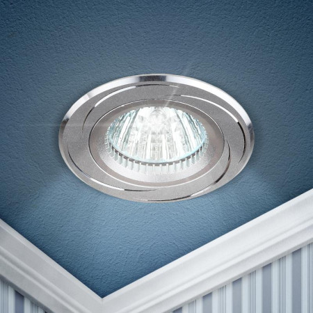 Светильник встраиваемый под лампу KL34 AL/SL/1 MR16,12V, 50W хром