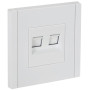 FORTE&PIANO Розетка двойная RJ11+RJ45 кат.5E FP235 белый