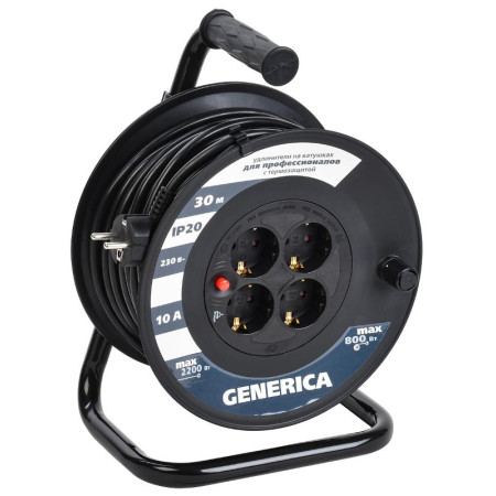 Катушка УК30 с т/з 4 места 2P+PE/30м 3х1,0мм2