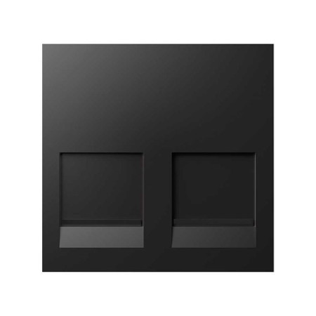 Simon S400 Адаптер со шторками 2 RJ45 Infra+, черный, Simon 400