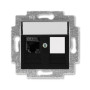 ABB Levit Антрацит Розетка комп. RJ45 категория 6 и заглушка