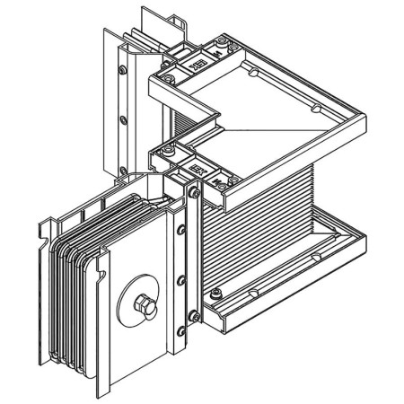 Секц. угл. лев. 1250А Cu 3L+N+PER IP55 тран. IEK