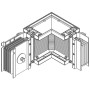 Секц. угл. прав. 1600А Cu 3L+N+PER IP55 тран. IEK