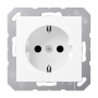 Розетка SCHUKO® 16A 250V без лапок термопласт белый матовый