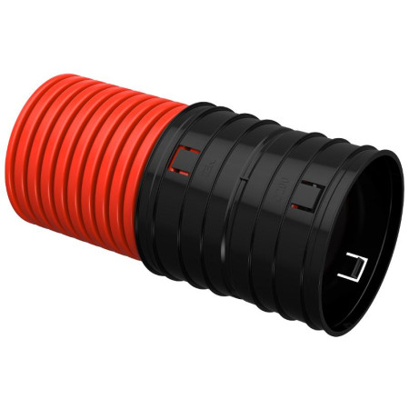 Труба гофр. двустенная жесткая ПНД d200мм (6м)ELASTA