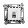 Компьютерная розетка RJ-45 в стену, кат.5e одинарнаяэкранированная,"Avanti", "Белое облако"