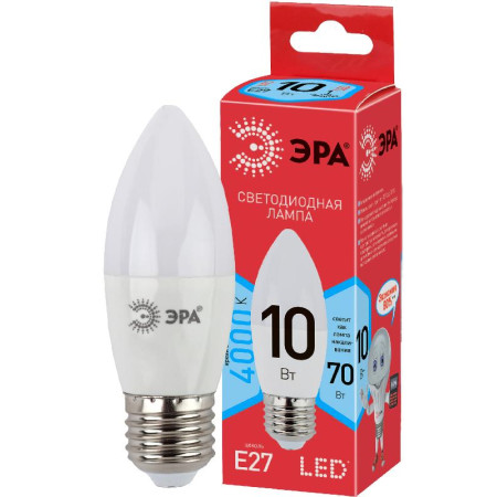 Лампа светодиодная RED LINE LED B35-10W-840-E27 R Е27 / E27 10 Вт свеча нейтральный белый свет